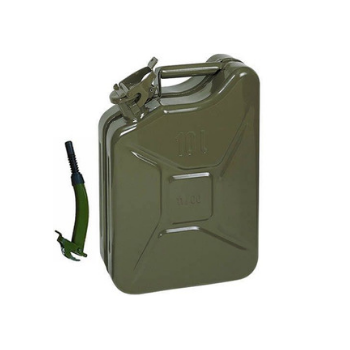 10 L Bullet Box Fuel Gas Oil Jerry Can / Black, Red and Green Color Jerry Can